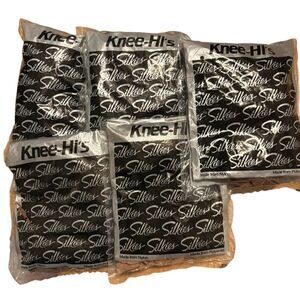 5 Packs of Silkies Knee Hi's (15 Pairs) One Size Beige/Honey (4) NUDE (1) NEW